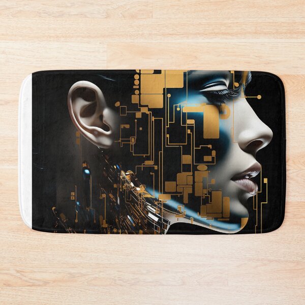 Item preview, Psychedelic, minimalism, surrealism, and textured woman face designed and sold by WallWhimsyWorks.