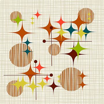Artwork thumbnail, Eames Era Starbursts and Globes 4 (bkgrnd) by Makanahele