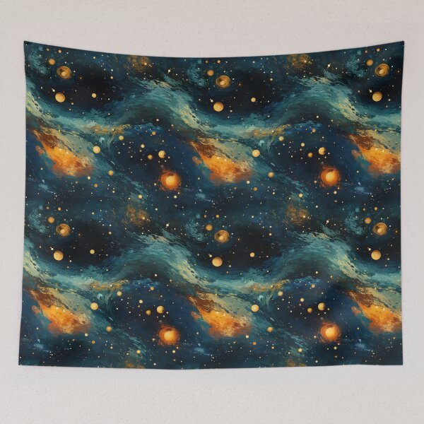 Item preview, Van Gogh Starry Night Outer Space Pattern 5 designed and sold by DigitalPatternx.