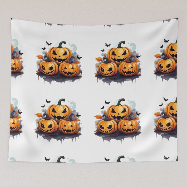 Item preview, Spooky Halloween Jack-o-Lanterns designed and sold by Only-4u.