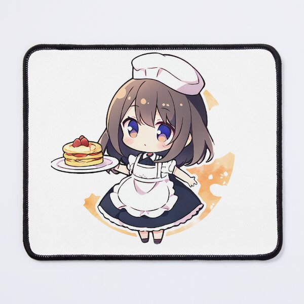 Item preview, Chibi Anime Girl in Maid Outfit: Pancake Delight designed and sold by Wave-Level.