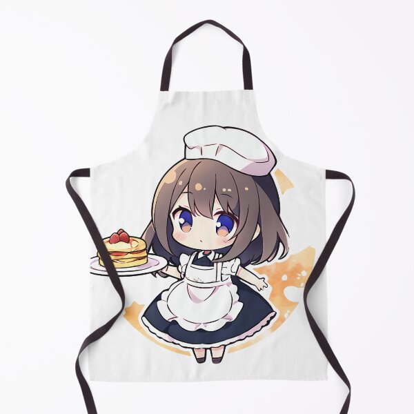Item preview, Chibi Anime Girl in Maid Outfit: Pancake Delight designed and sold by Wave-Level.