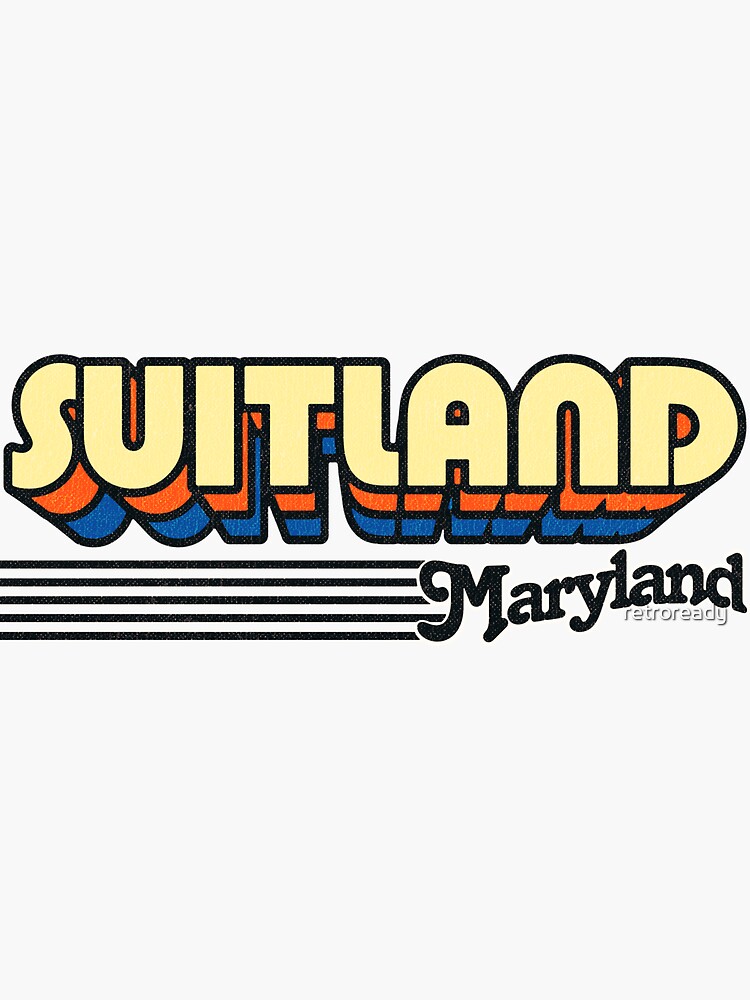 "Suitland, Maryland Retro Stripes" Sticker for Sale by retroready