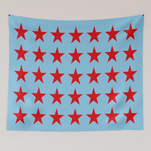 Item preview, Medium RED and BABY BLUE STARS designed and sold by RachelMacht.