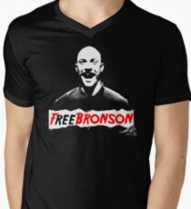 Free Charles Bronson v2 Men's V-Neck T-Shirt