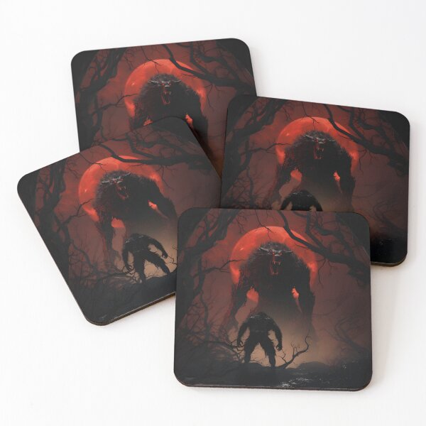 Item preview, Bloodmoon Werewolf Showdown: Eerie Halloween Spectacle designed and sold by Shegohi.