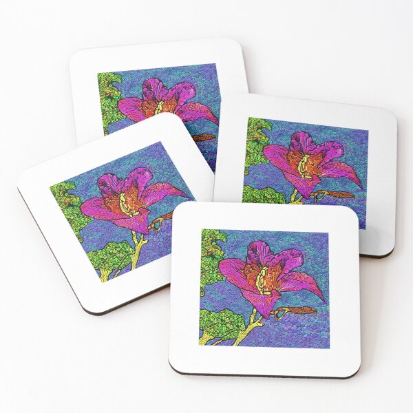 Item preview, Tropical Pink Tree Orchid Mosaic designed and sold by Deborah  League.
