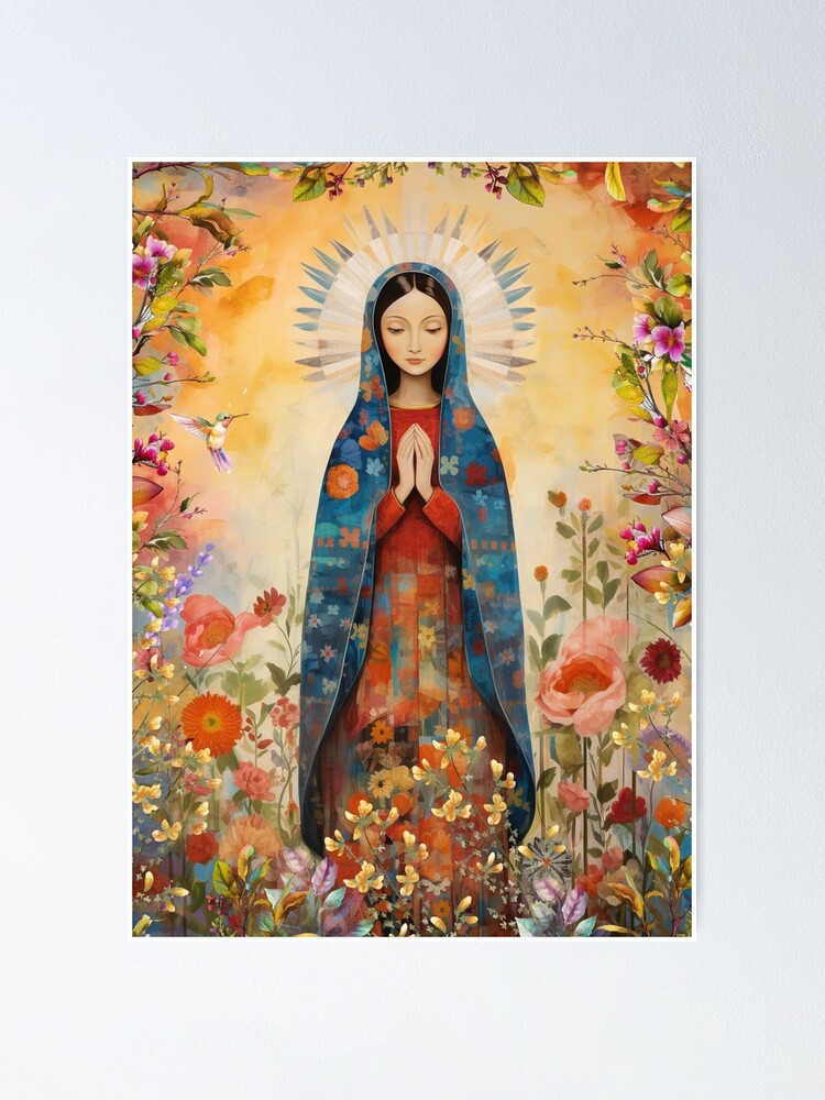 Thumbnail 2 of 3, Poster, Our Lady of Guadalupe designed and sold by phatpuppyart.
