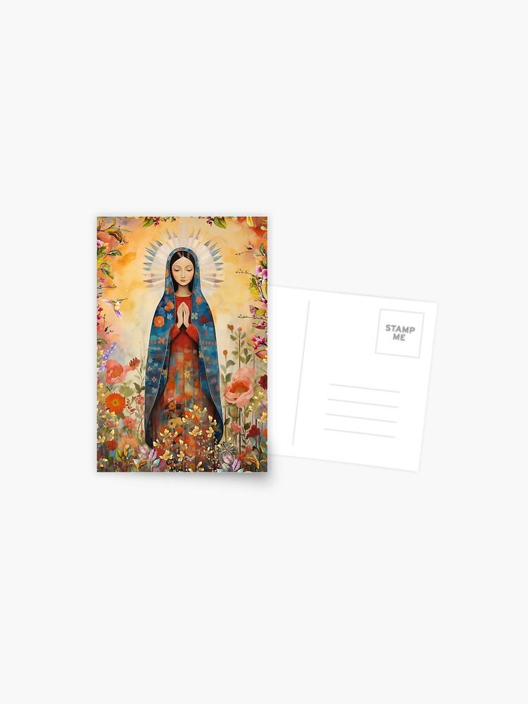 Thumbnail 1 of 2, Postcard, Our Lady of Guadalupe designed and sold by phatpuppyart.