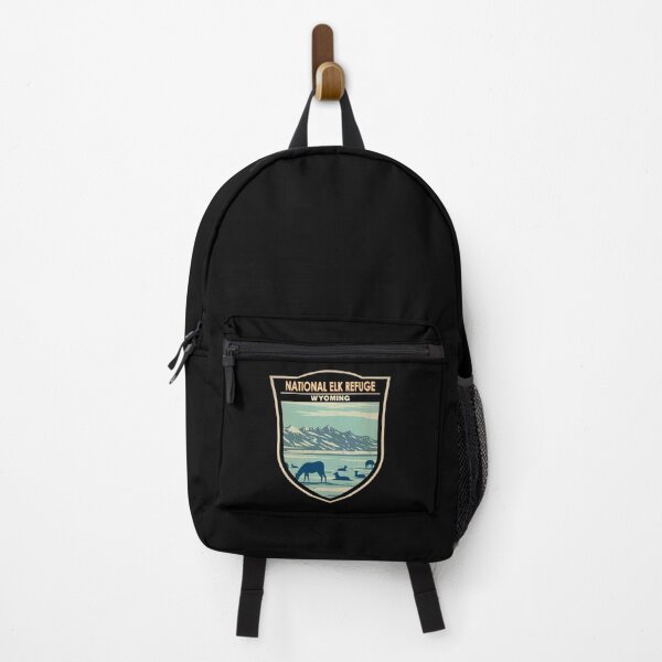 Item preview, National Elk Refuge Wyoming Travel Art Badge designed and sold by KrisSidDesigns.