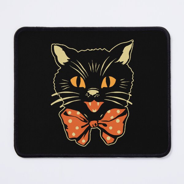 Item preview, Vintage Halloween Black with Bowtie Spooky Retro Folk Art designed and sold by PUFFYP.