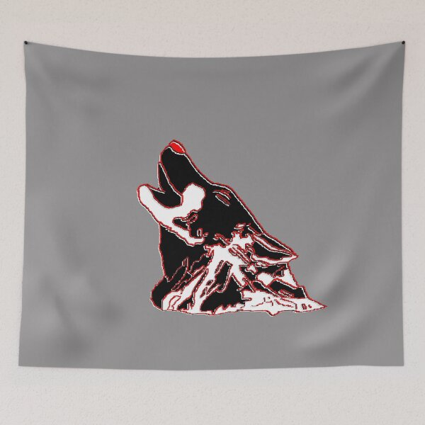 Item preview, wolf head howling at the moon night designed and sold by 4rpixs.