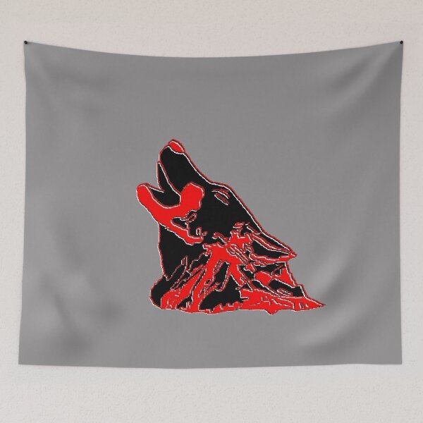Item preview, wolf head howling at the moon night designed and sold by 4rpixs.