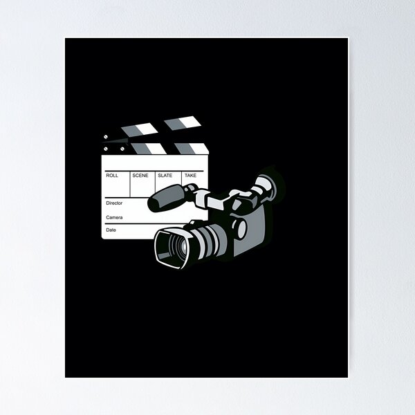 Video Camera Movie Clapboard Retro Poster for Sale by iuqnjolj86