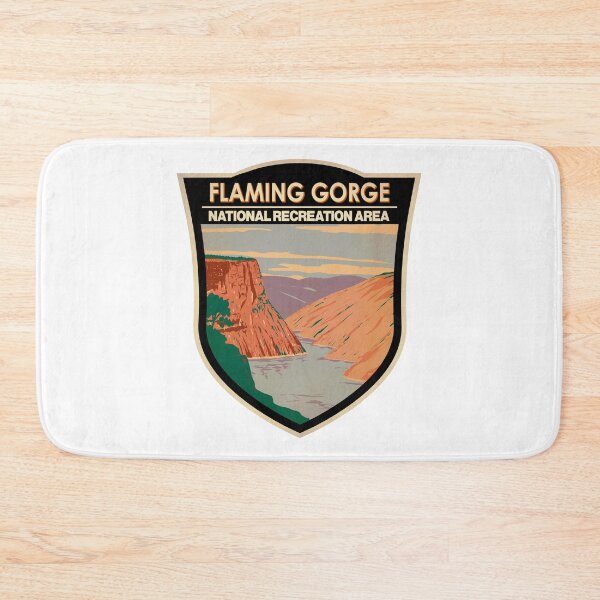 Item preview, Flaming Gorge National Recreation Area Travel Art Badge designed and sold by KrisSidDesigns.