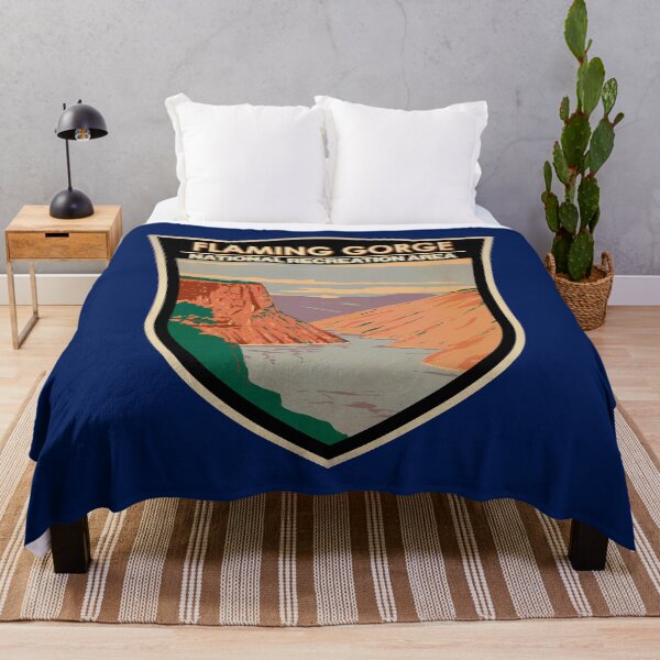 Item preview, Flaming Gorge National Recreation Area Travel Art Badge designed and sold by KrisSidDesigns.