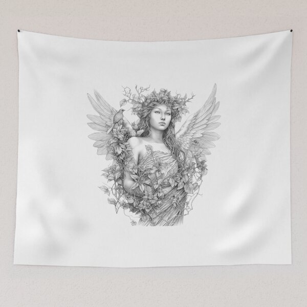 Item preview, Angels with wings and plants designed and sold by Tomioka-Art.