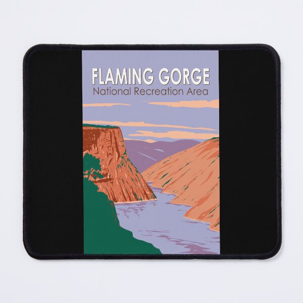 Item preview, Flaming Gorge National Recreation Area Travel Art Vintage designed and sold by KrisSidDesigns.