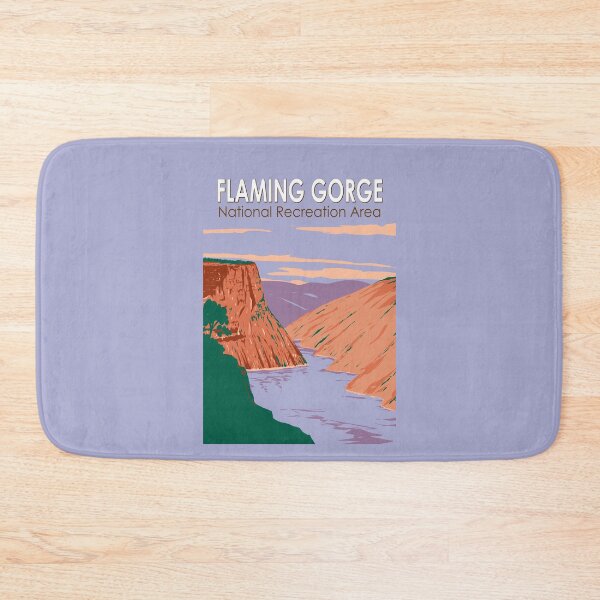 Item preview, Flaming Gorge National Recreation Area Travel Art Vintage designed and sold by KrisSidDesigns.