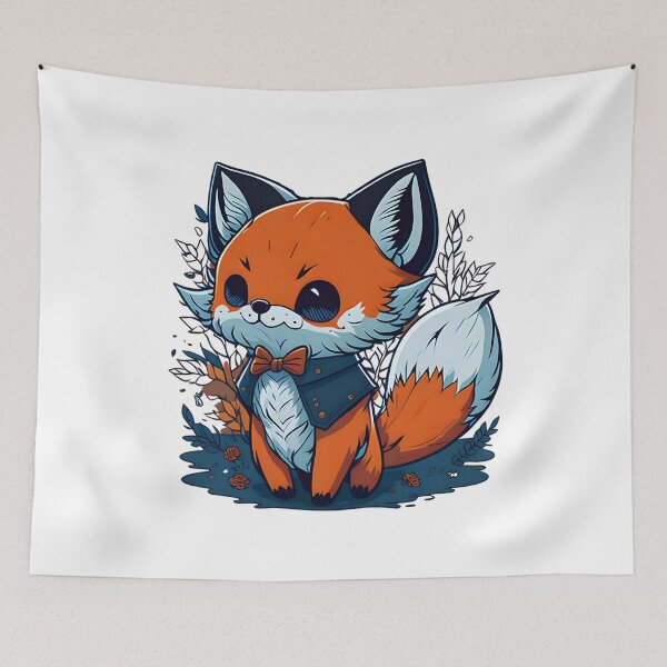 Item preview, Kawaii Adorable Cartoon Dapper Fox Design designed and sold by MoxieVibe.
