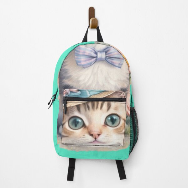 Item preview, beautiful kitty in elegant hat and bowtie and wild flowers designed and sold by Teddy  Martin  Estrada.
