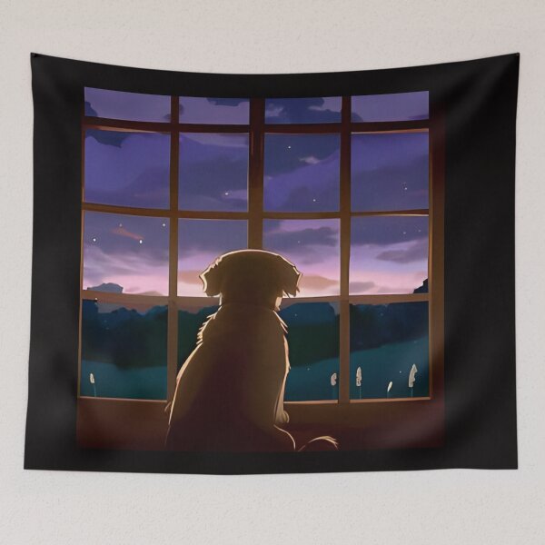 Item preview, fluffy brown puppies Sunset Vista designed and sold by MythicMayhem Forge.