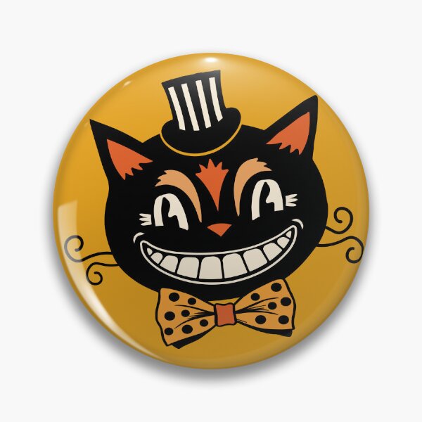 Item preview, Vintage Halloween Black Cat Circus Primitive Retro Folk Art designed and sold by PUFFYP.