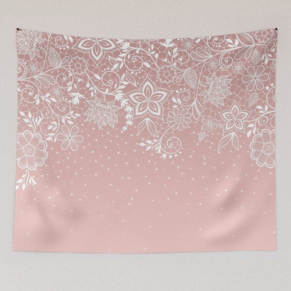 Item preview, Elegant white lace floral and confetti design designed and sold by InovArtS.