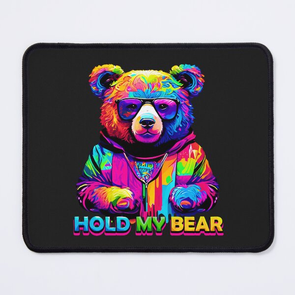 Item preview, colorful cool bear (hold my bear) designed and sold by hayrpictures.