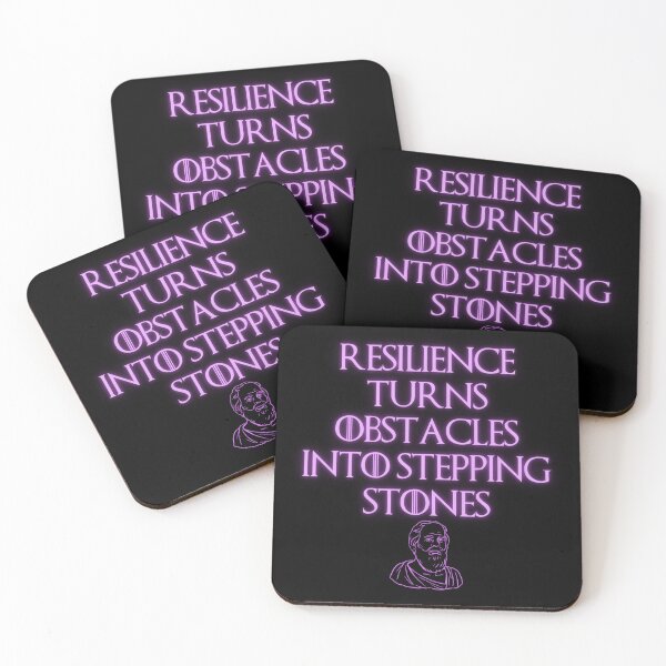 Item preview, Resilience Turns Obstacles Into Stepping Stones Quote, Design designed and sold by OurPhilosophy.