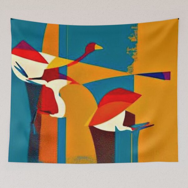 Item preview, Storks reflected in lake at sunset designed and sold by George Hutton Hunter.