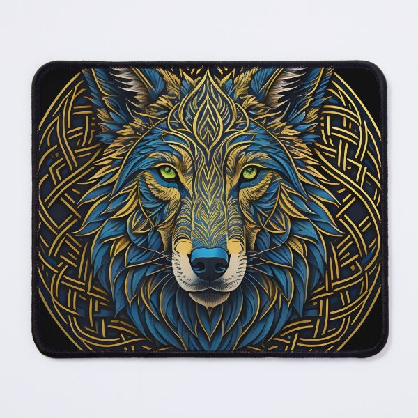 Item preview, Wolf golden Celtic designed and sold by nicestr.