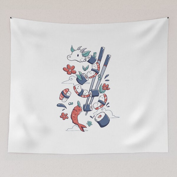 Item preview, Dragonmaki Funny Sushi by Tobe Fonseca designed and sold by Tobe Fonseca®.