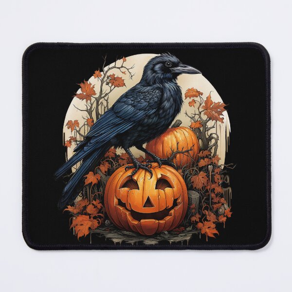 Item preview, Halloween Crow & Carved Pumpkins designed and sold by Sturdust.