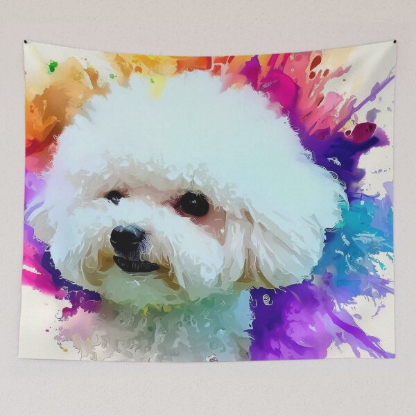 Item preview, Bichon Frise Splash Art designed and sold by The Digital Compass.