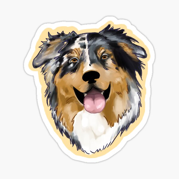 Item preview, Australian Shepherd Sticker designed and sold by ArtMaoMao.