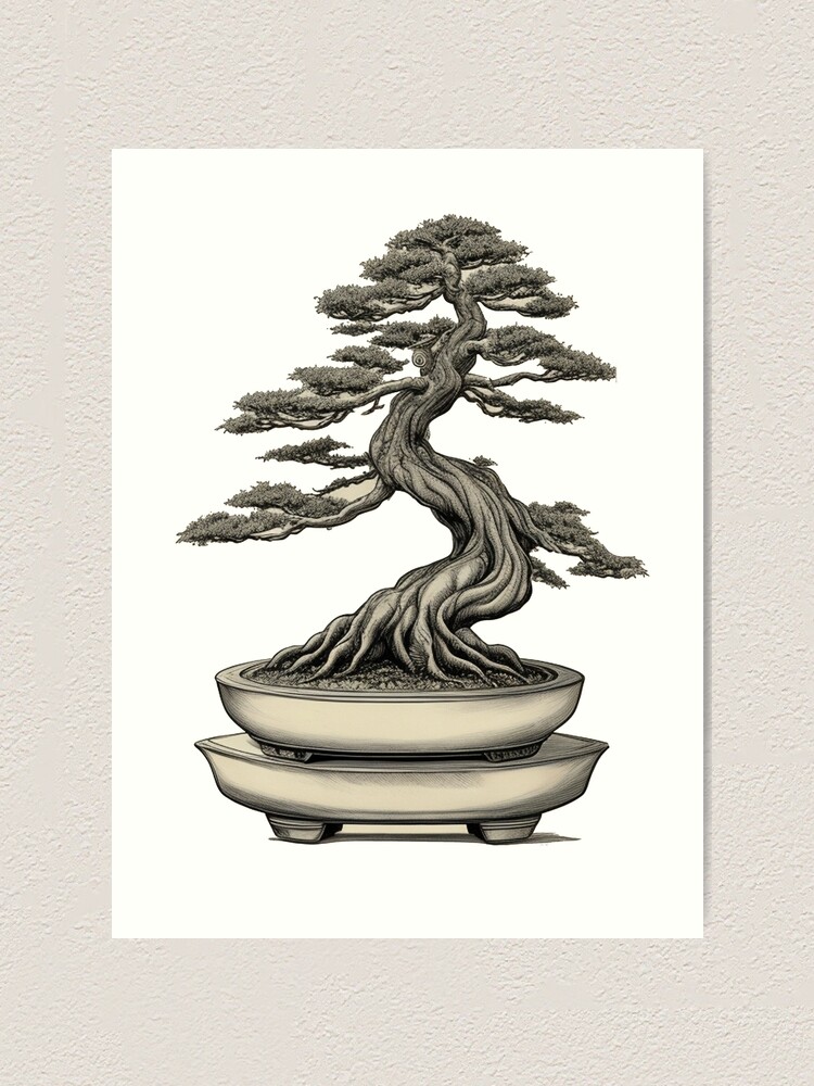 Bonsai Tree Japanese Vintage Art
