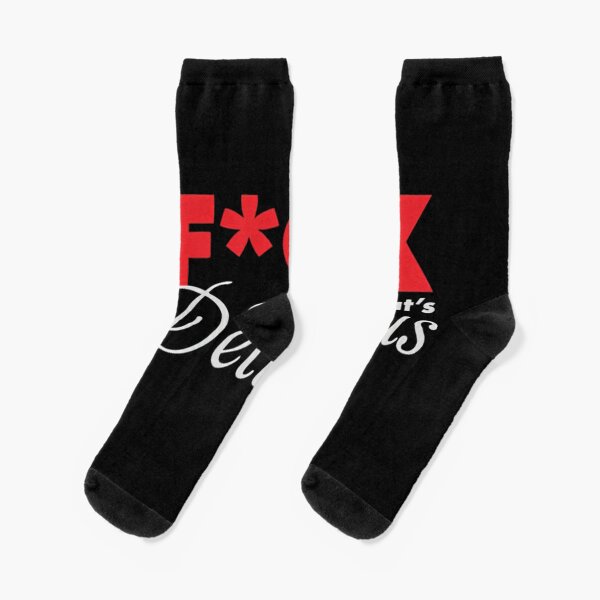 F**K YOUR VACCINE *EXPLICIT* Funny Coronavirus Novelty Socks (Red Stripe), Socks