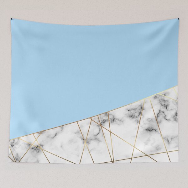 Item preview, Marble And Gold Baby Blue Luxury Print designed and sold by SoNifty.