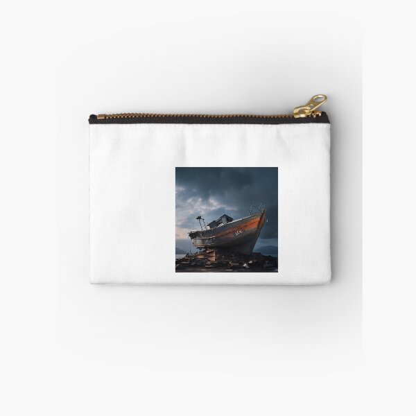 Item preview, a boat sitting on top of a pile of rubble designed and sold by Dark Fantasy Store.