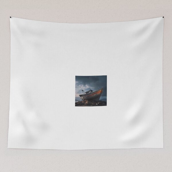 Item preview, a boat sitting on top of a pile of rubble designed and sold by Dark Fantasy Store.