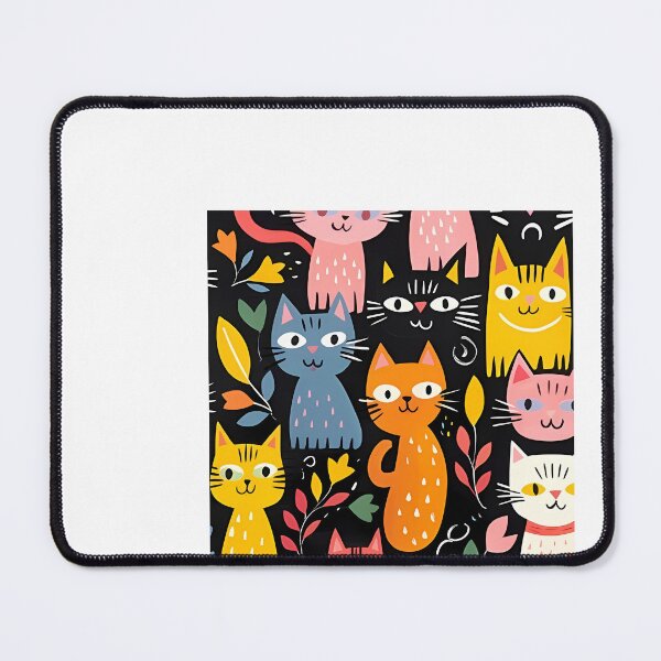 Item preview, a bunch of cats that are on a black background designed and sold by Dark Fantasy Store.