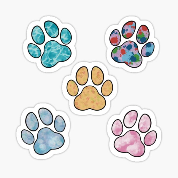 Paw Print Set Sticker for Sale by DCoyoteRuiz