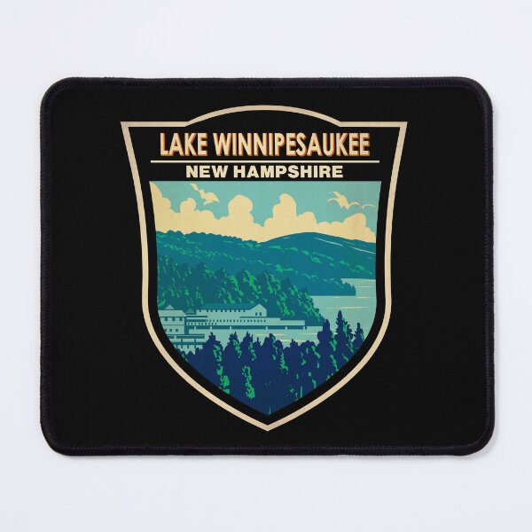 Item preview, Lake Winnipesaukee New Hampshire Travel Art Badge designed and sold by KrisSidDesigns.