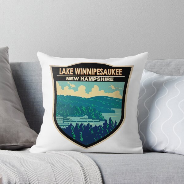Item preview, Lake Winnipesaukee New Hampshire Travel Art Badge designed and sold by KrisSidDesigns.