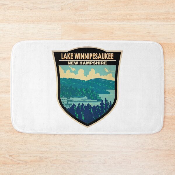 Item preview, Lake Winnipesaukee New Hampshire Travel Art Badge designed and sold by KrisSidDesigns.