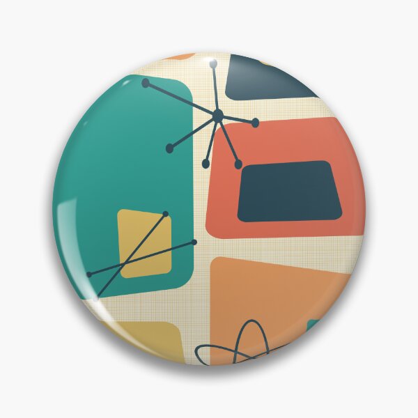 Item preview, Mid Century Modern Abstract 18 Yellow, Teal, Orange designed and sold by trdstudio.