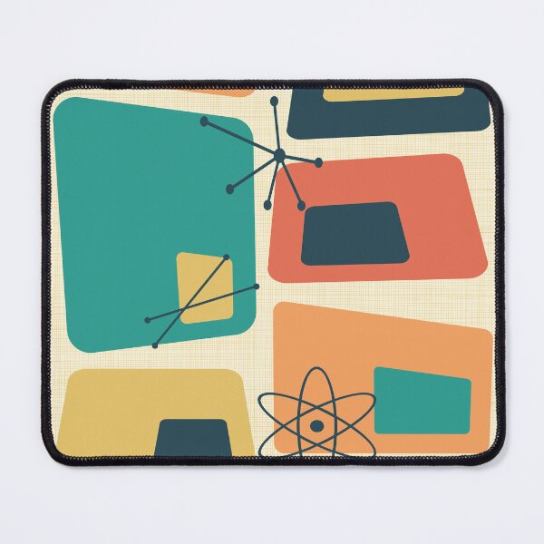Item preview, Mid Century Modern Abstract 18 Yellow, Teal, Orange designed and sold by trdstudio.