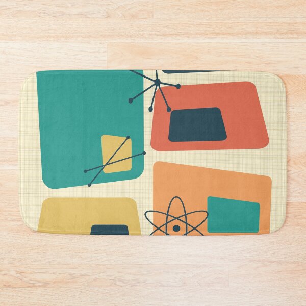 Item preview, Mid Century Modern Abstract 18 Yellow, Teal, Orange designed and sold by trdstudio.