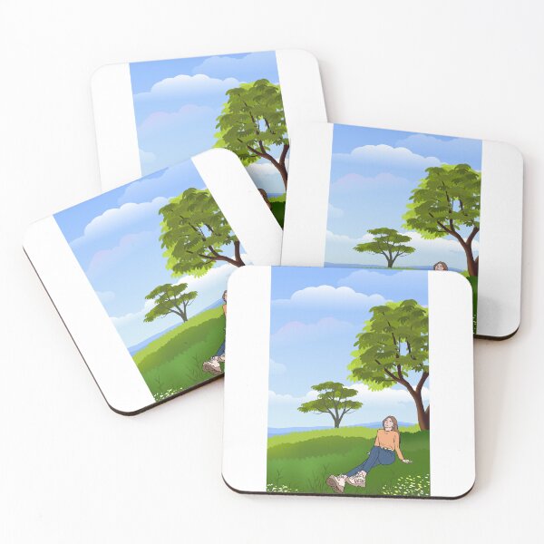 Item preview, Sky Blue Green Illustrated Girl and natural  designed and sold by Bhakta888.